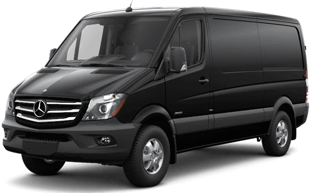 Black Mercedes-Benz Sprinter Van available with Chicago Executive Limousine